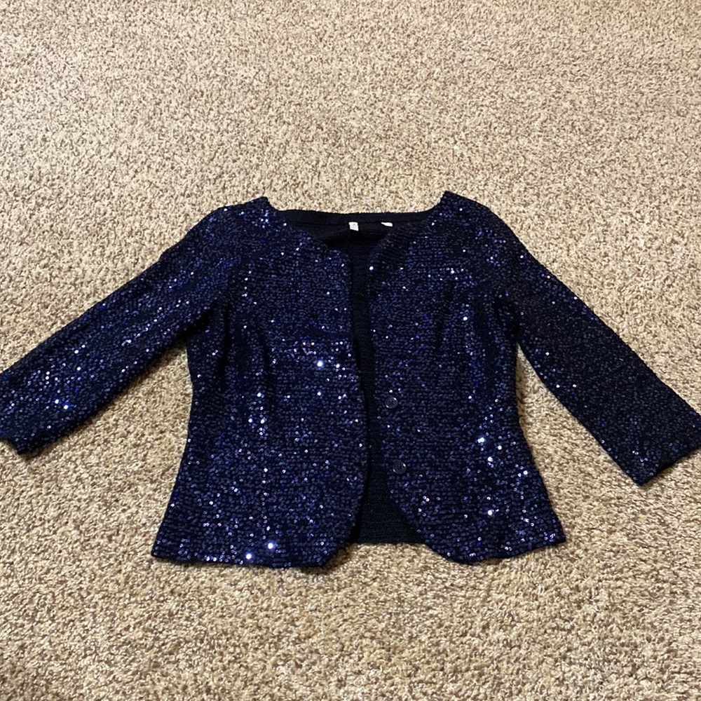 Isli women’s navy sequin ones cardigan
